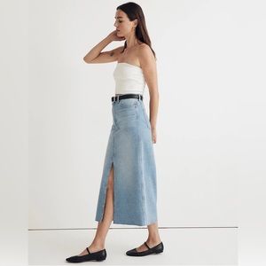 Denim Maxi Skirt in Merrimon Wash